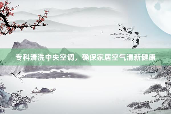 专科清洗中央空调，确保家居空气清新健康
